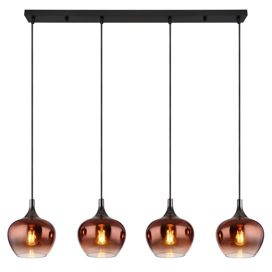 Globo - Пендел 4xE27/40W/230V меден