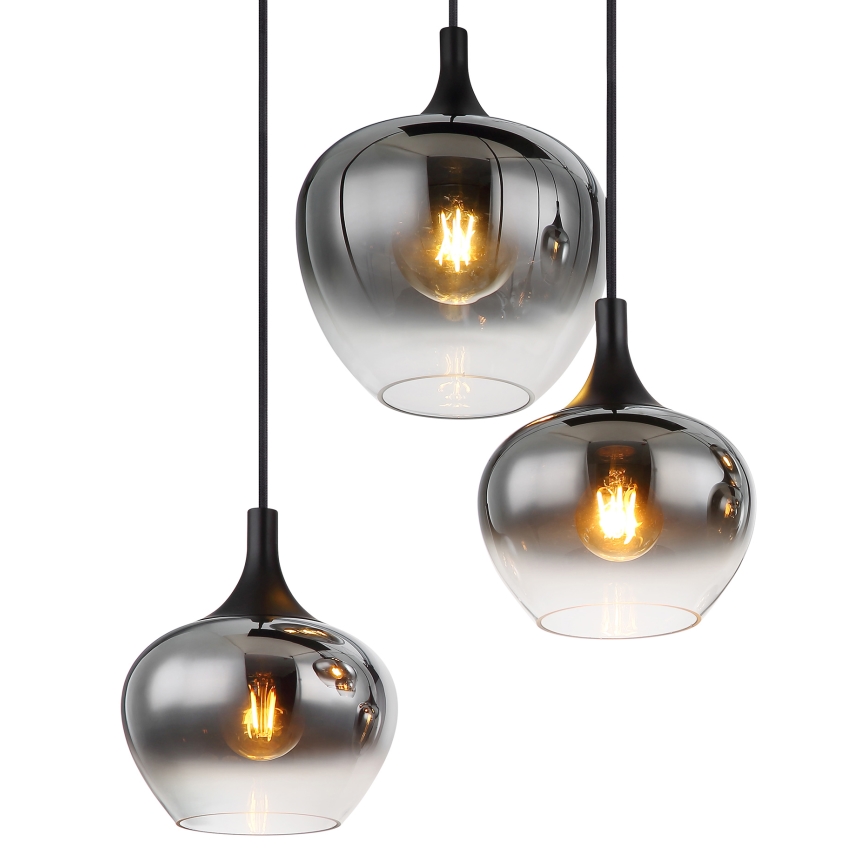 Globo - Пендел 6xE27/40W/230V черен