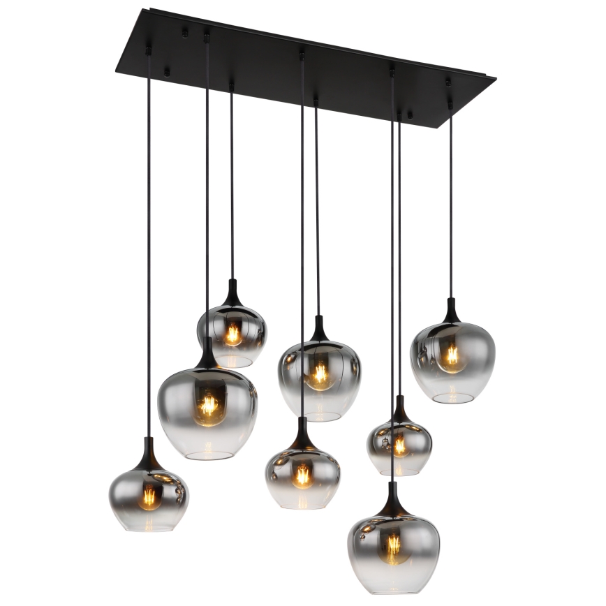 Globo - Полилей на кабел 8xE27/40W/230V черен