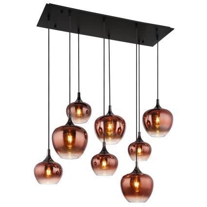 Globo - Полилей с кабелно окачване 8xE27/40W/230V меден
