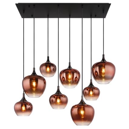 Globo - Полилей с кабелно окачване 8xE27/40W/230V меден