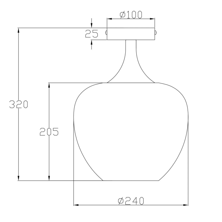 Globo - Плафон 1xE27/40W/230V бял/антрацит