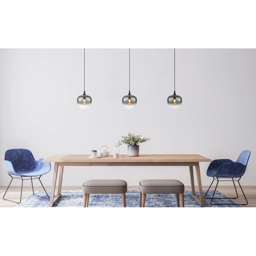 Globo - Пендел 1xE27/40W/230V Ø 24 см черен