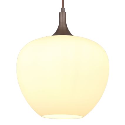 Globo - Пендел 1xE27/60W/230V Ø 29 см бял/кафяв