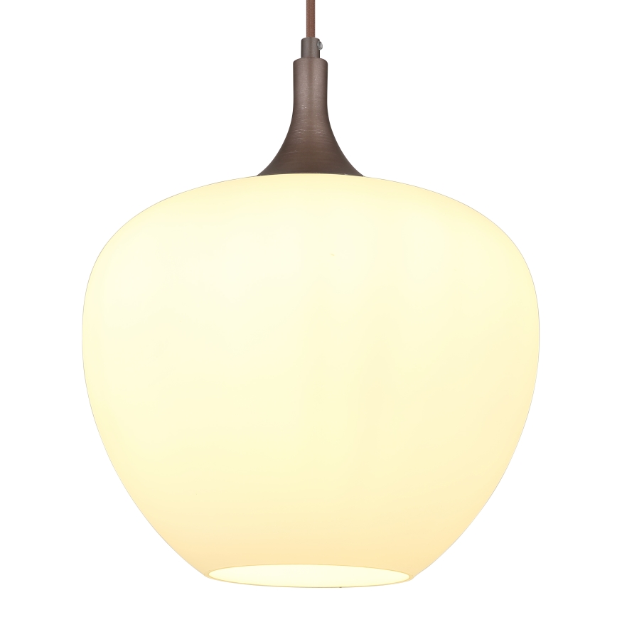 Globo - Пендел 1xE27/60W/230V Ø 29 см бял/кафяв