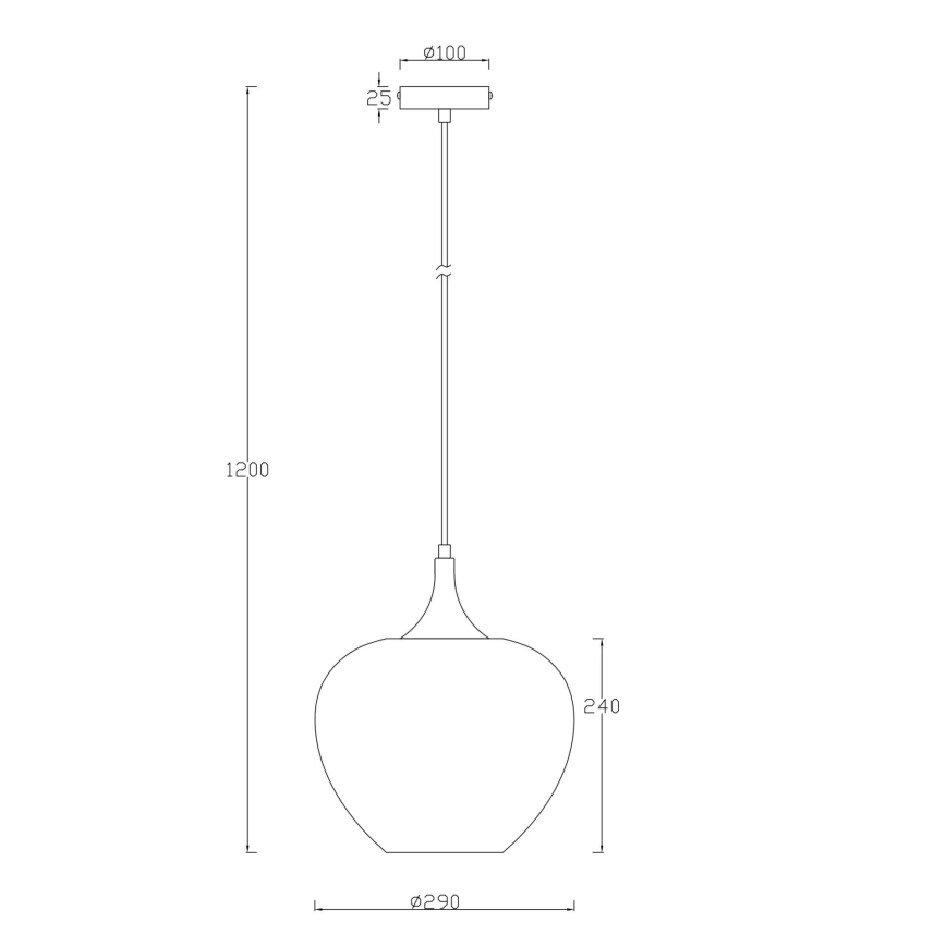 Globo - Пендел 1xE27/40W/230V Ø 29 см бял/антрацит