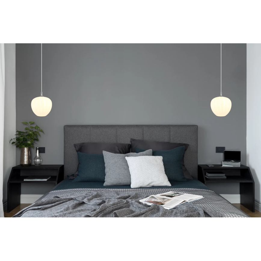 Globo - Пендел 1xE27/60W/230V Ø 29 см бял