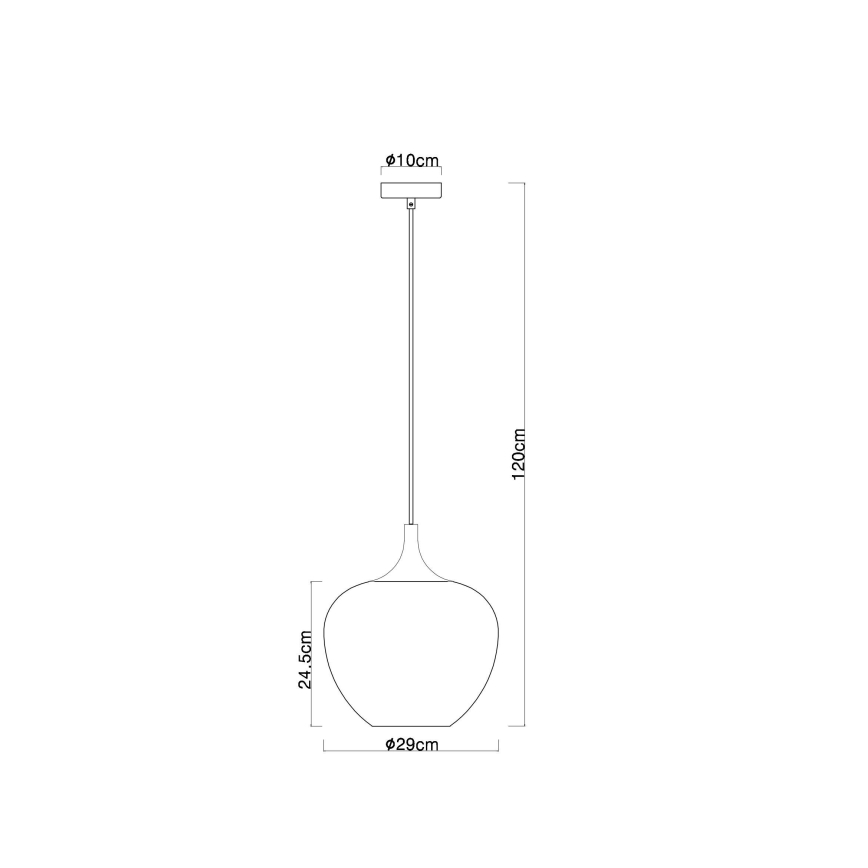 Globo - Пендел 1xE27/60W/230V Ø 29 см бял
