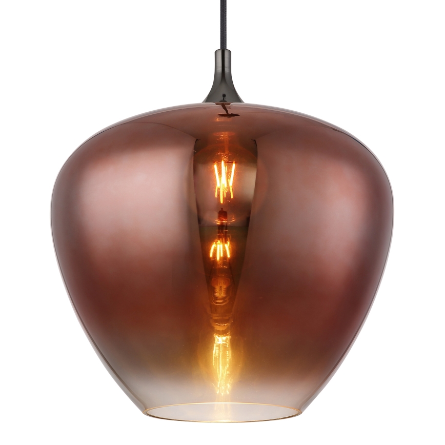 Globo - Пендел 1xE27/60W/230V Ø 40 см меден