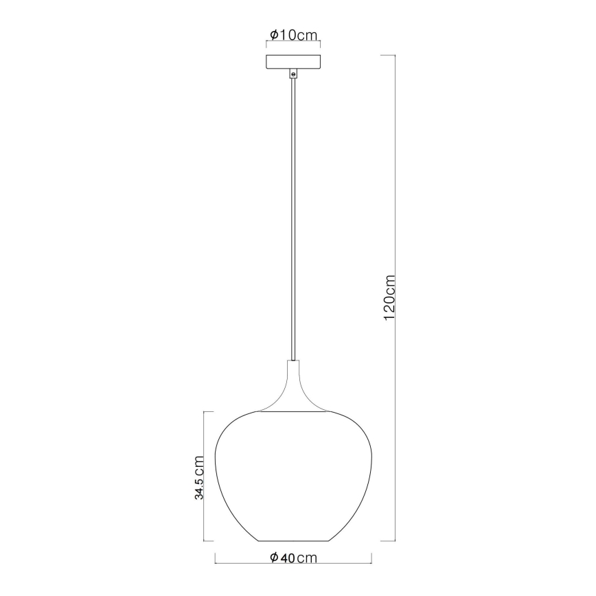 Globo - Пендел 1xE27/60W/230V Ø 40 см меден