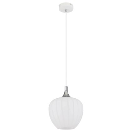 Globo - Пендел 1xE27/60W/230V Ø 24 см бял