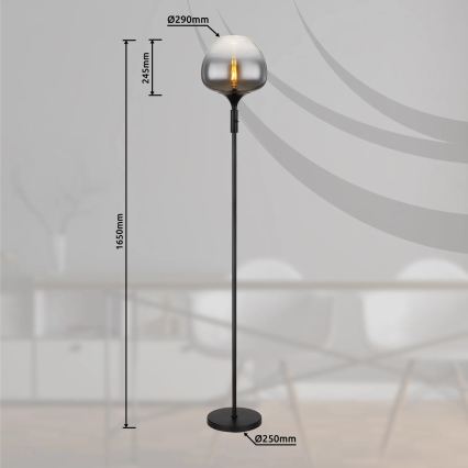 Globo - Подова лампа 1xE27/40W/230V черна