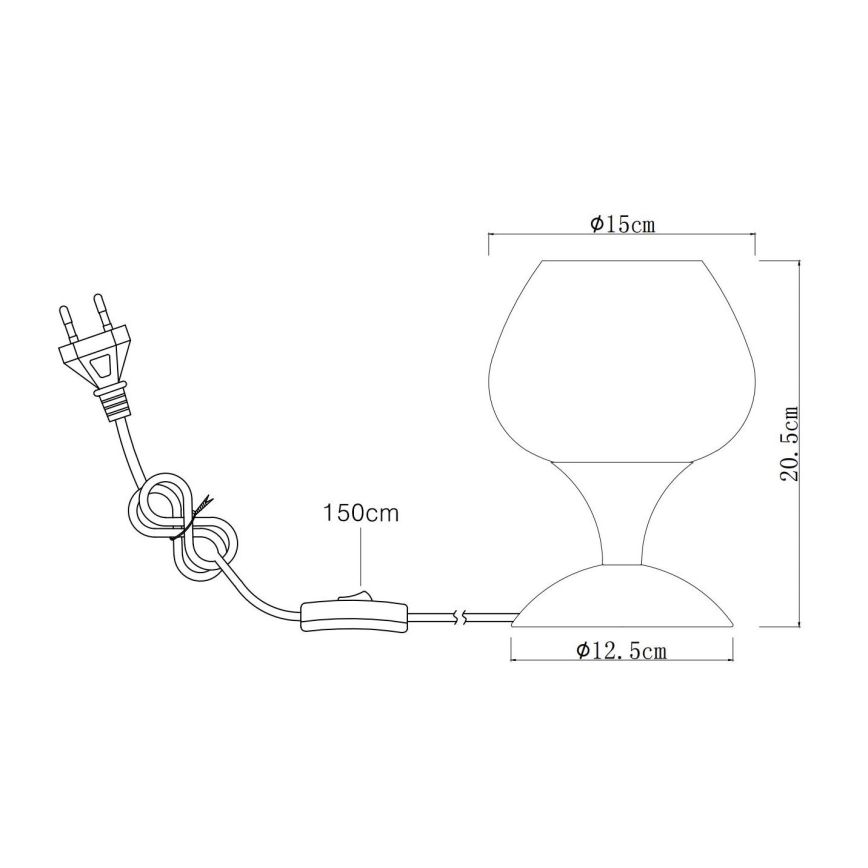 Globo - Настолна лампа 1xE27/40W/230V черен