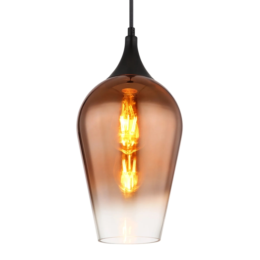 Globo - Пендел 1xE27/60W/230V Ø 18 см меден