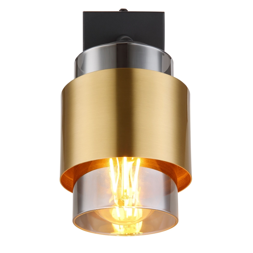 Globo - Спот аплик 1xE27/40W/230V черен/месинг