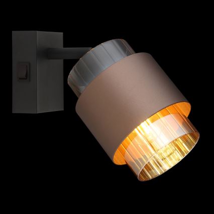 Globo - Стенно точково осветително тяло 1xE27/40W/230V черно/бронзово