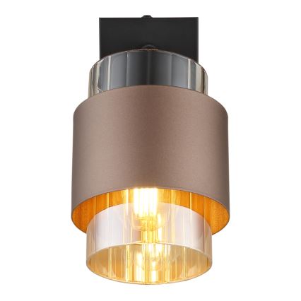Globo - Стенно точково осветително тяло 1xE27/40W/230V черно/бронзово