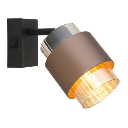 Globo - Стенно точково осветително тяло 1xE27/40W/230V черно/бронзово