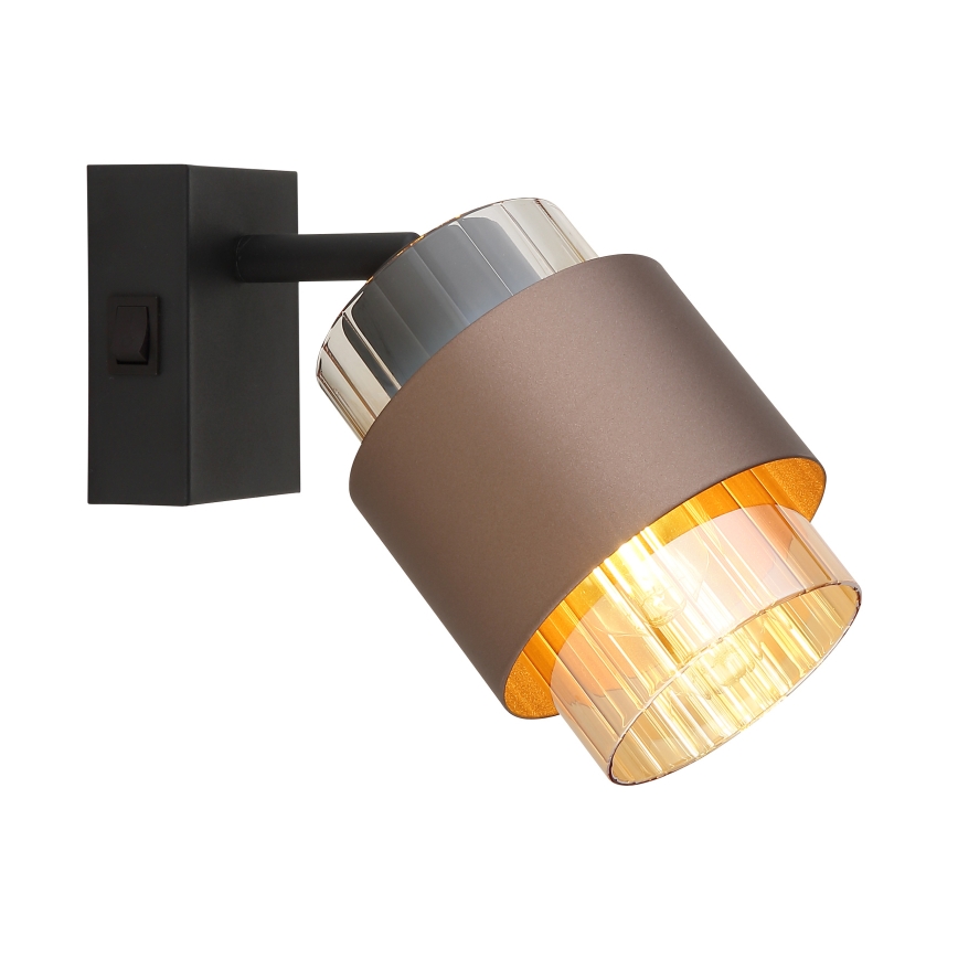 Globo - Стенно точково осветително тяло 1xE27/40W/230V черно/бронзово
