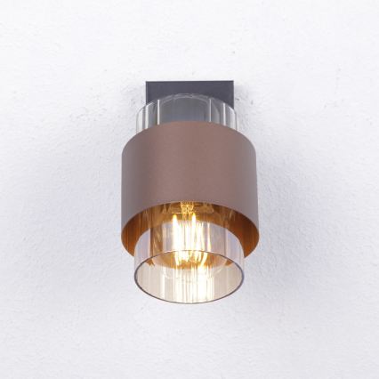 Globo - Стенно точково осветително тяло 1xE27/40W/230V черно/бронзово