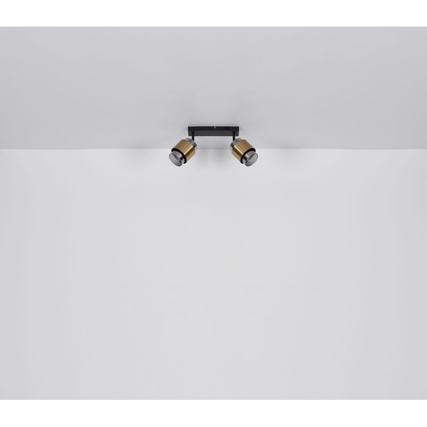 Globo - Спот 2xE27/40W/230V черен/месинг