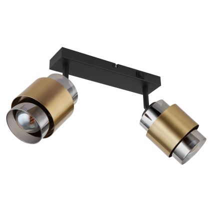 Globo - Спот 2xE27/40W/230V черен/месинг