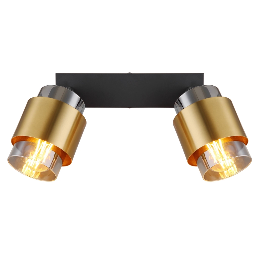 Globo - Спот 2xE27/40W/230V черен/месинг