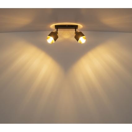 Globo - Точково осветително тяло 2xE27/40W/230V черно/бронзово