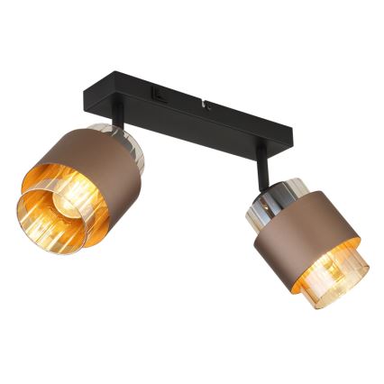 Globo - Точково осветително тяло 2xE27/40W/230V черно/бронзово