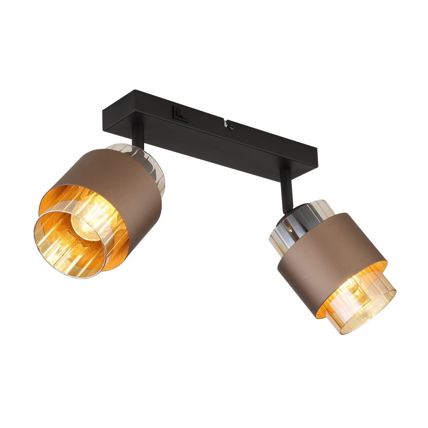 Globo - Точково осветително тяло 2xE27/40W/230V черно/бронзово