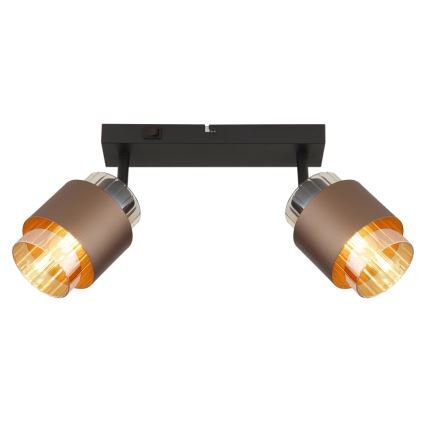 Globo - Точково осветително тяло 2xE27/40W/230V черно/бронзово