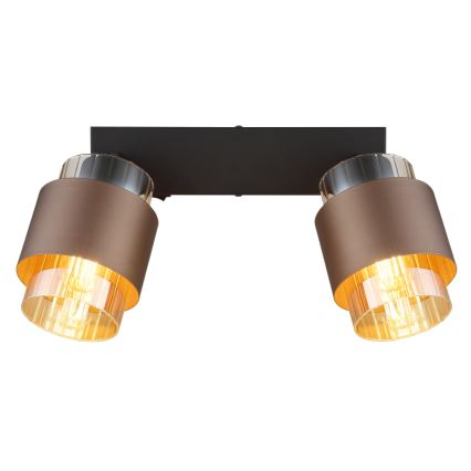 Globo - Точково осветително тяло 2xE27/40W/230V черно/бронзово