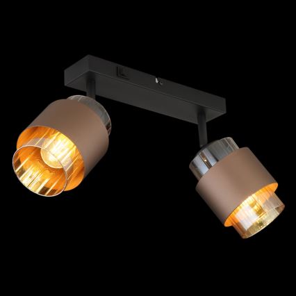 Globo - Точково осветително тяло 2xE27/40W/230V черно/бронзово