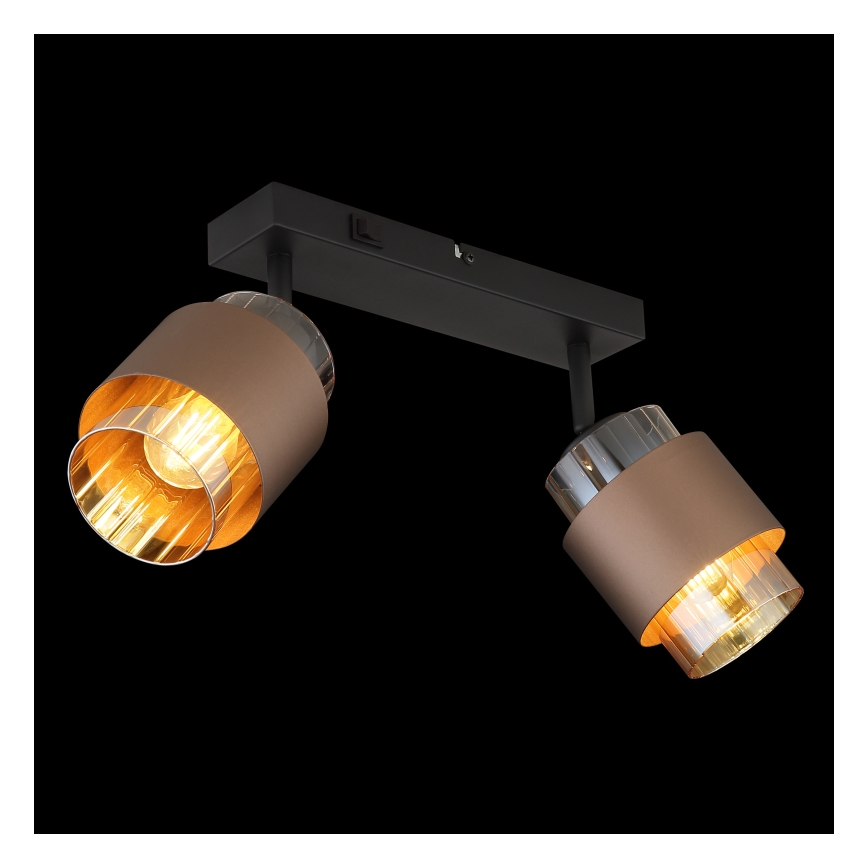 Globo - Точково осветително тяло 2xE27/40W/230V черно/бронзово