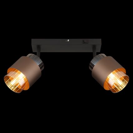 Globo - Точково осветително тяло 2xE27/40W/230V черно/бронзово
