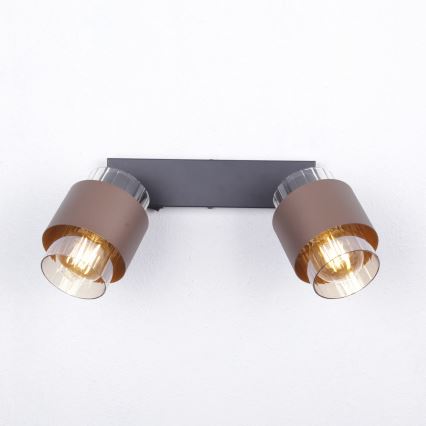 Globo - Точково осветително тяло 2xE27/40W/230V черно/бронзово