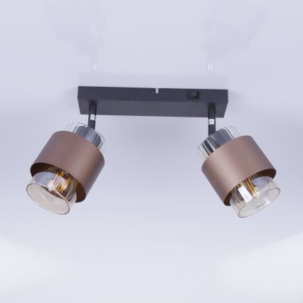 Globo - Точково осветително тяло 2xE27/40W/230V черно/бронзово
