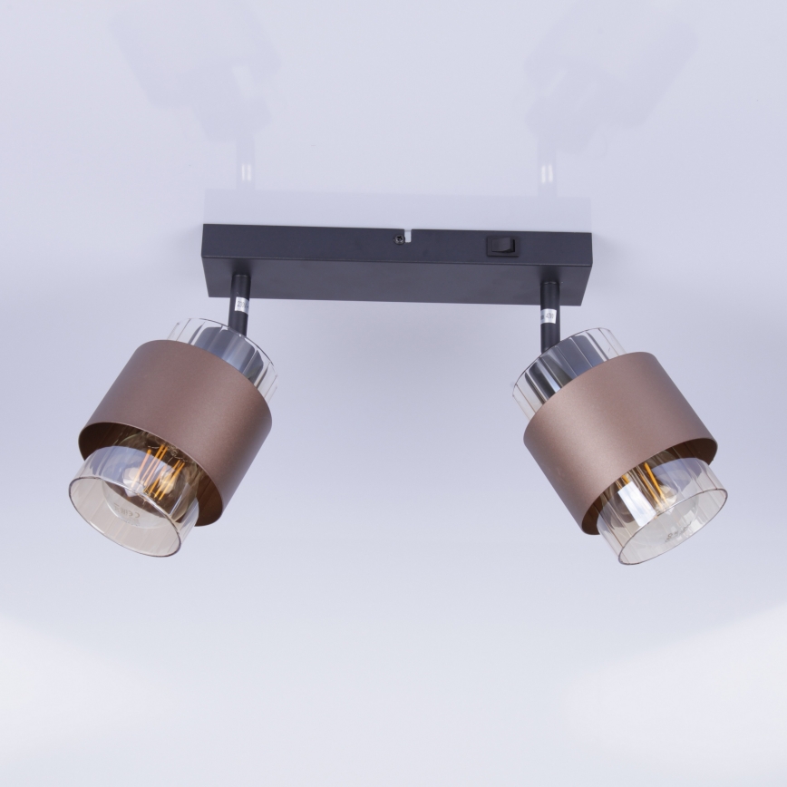 Globo - Точково осветително тяло 2xE27/40W/230V черно/бронзово