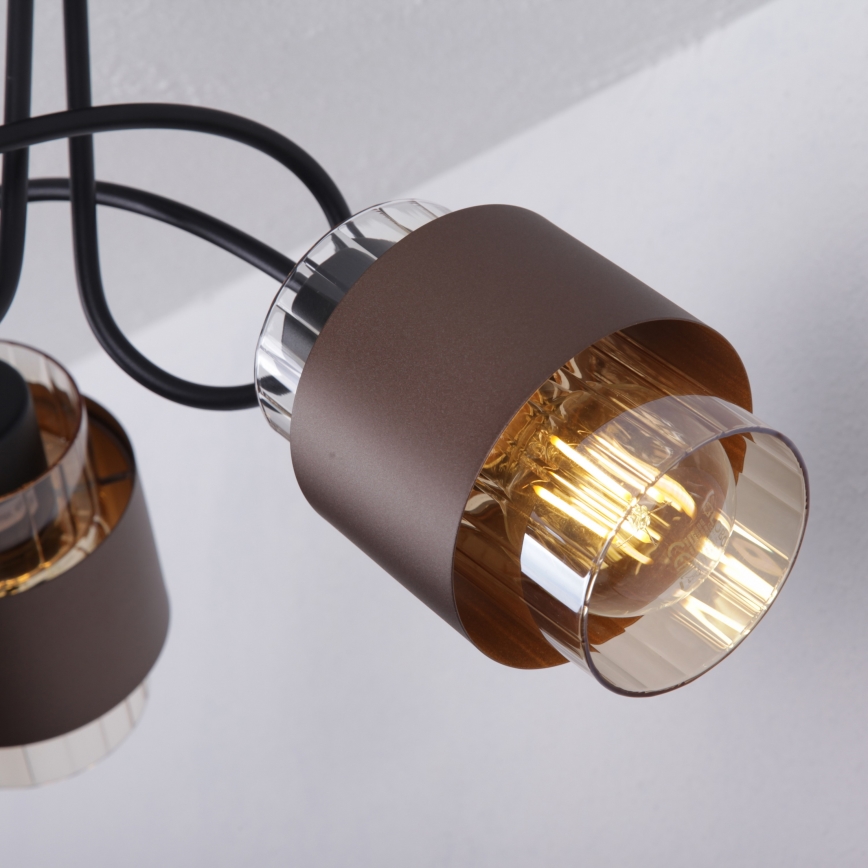 Globo - Полилей с повърхностен монтаж 3xE27/40W/230V черен/бронзов