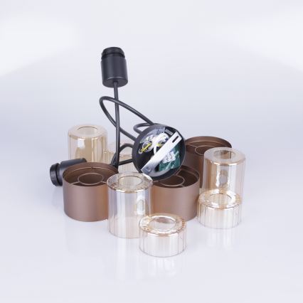 Globo - Полилей с повърхностен монтаж 3xE27/40W/230V черен/бронзов