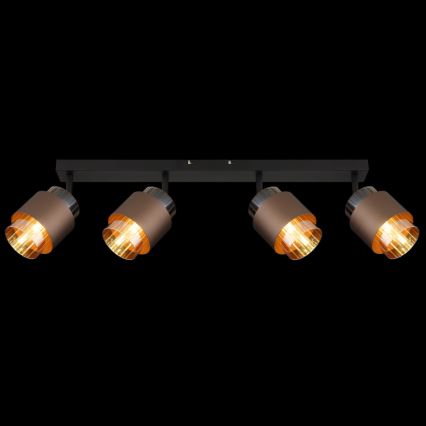 Globo - Спот осветително тяло 4xE27/40W/230V черно/бронзово