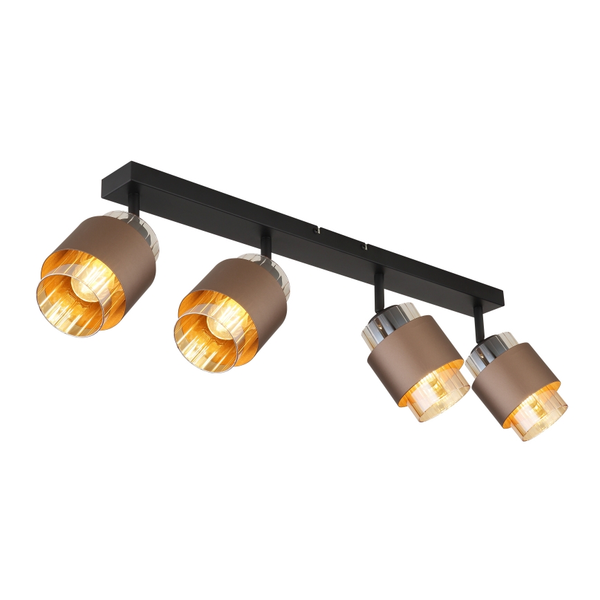 Globo - Спот осветително тяло 4xE27/40W/230V черно/бронзово