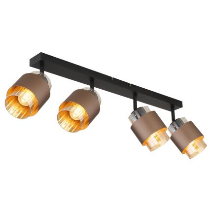 Globo - Спот осветително тяло 4xE27/40W/230V черно/бронзово