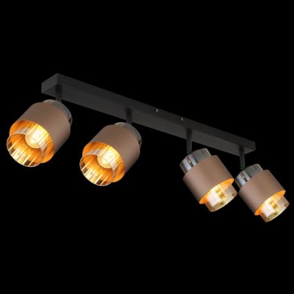 Globo - Спот осветително тяло 4xE27/40W/230V черно/бронзово