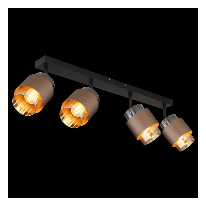 Globo - Спот осветително тяло 4xE27/40W/230V черно/бронзово