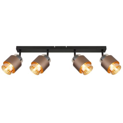 Globo - Спот осветително тяло 4xE27/40W/230V черно/бронзово