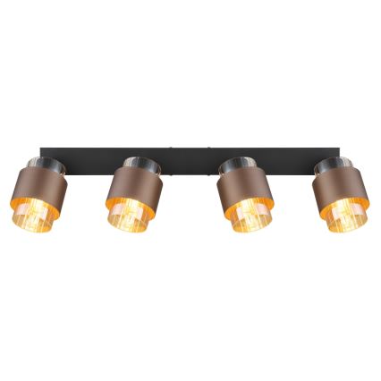 Globo - Спот осветително тяло 4xE27/40W/230V черно/бронзово