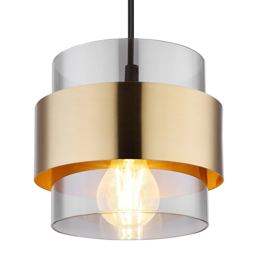 Globo - Пендел 1xE27/60W/230V черен/месинг