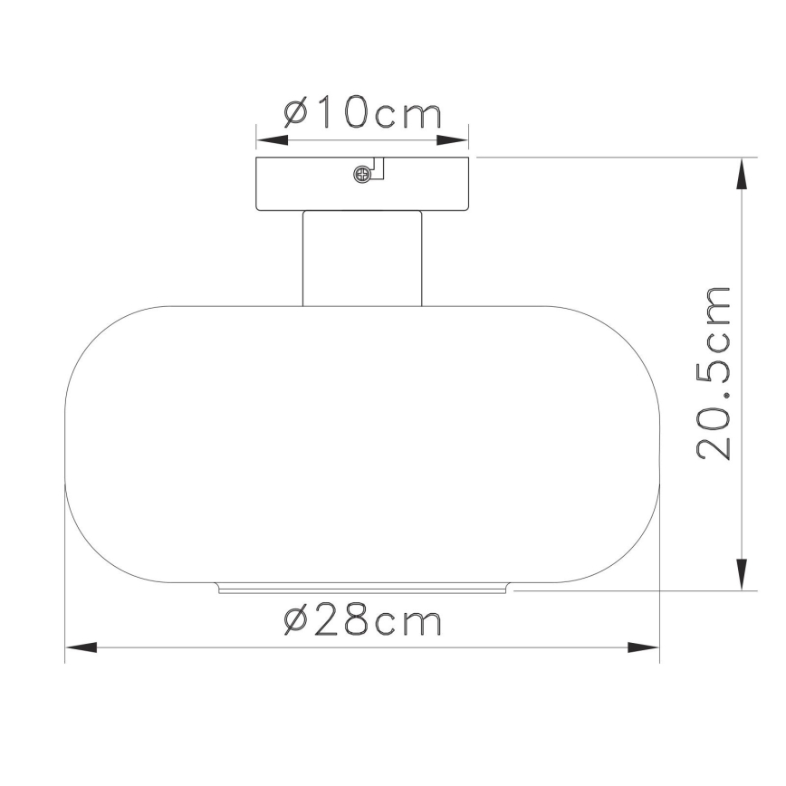 Globo - Полилей за повърхностен монтаж 1xE27/40W/230V Ø 28 см сив