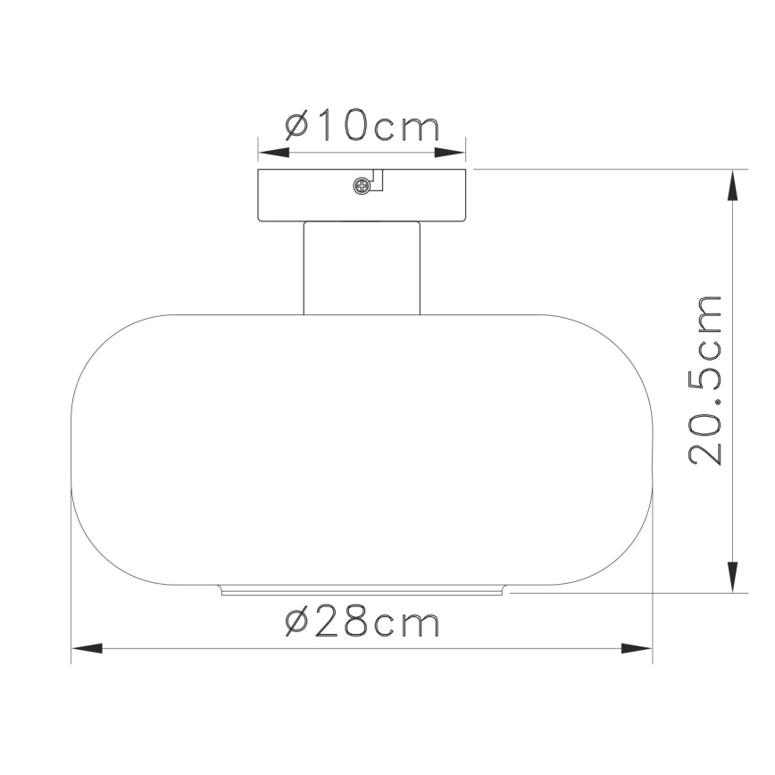 Globo - Полилей за повърхностен монтаж 1xE27/40W/230V Ø 28 см прозрачен